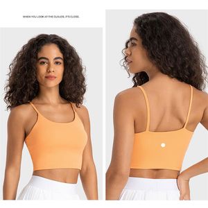 L238B Traceless Thin Longline Bra Classic Yoga Bras Solid Color Vest med avtagbara bröstkuddar Sexiga underkläder Slim Fit Sports BH 294B