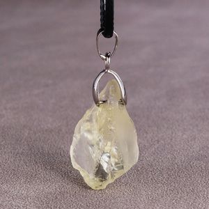 Irregular Natural Gemstone Yellow Crystal Necklace Orb Pendant Necklaces Designer Lady Chain Necklace Forever Love Desiner Jewelry Jewellery And Jewels