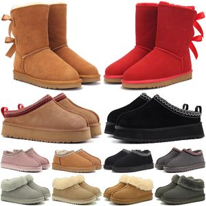 Designer Austrália Tasman Botas Chinelos Tazz Mini Botas Castanhas para Homens Mulheres Ultra Neve Sobre o Joelho Inverno Pele Mulheres Plataforma Furry Bottes Atacado