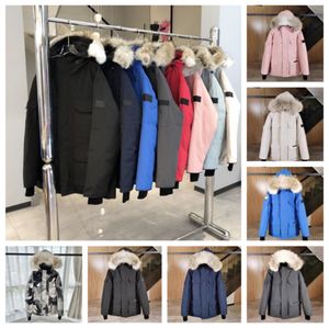 Kanada Designer Designer Winter Mens Down Jackets Homme Puffer Outdoor Windbreaker Ytterkläder Huven Fourrure Manteau Down Canadian Gooses Jackets Hiver