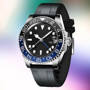 Relógio de luxo relógios mecânicos automáticos relógio masculino 41MM mostrador preto com corrente de aço inoxidável, caixa circular rotativa à prova d'água relógio de natação para viagens ao ar livre