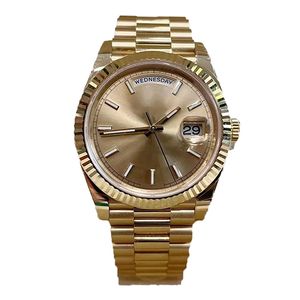 Herren-Armbanduhr, Designer-Automatik, wasserdicht, Saphirglas, 36–41 mm, mechanisch, leuchtend, Montre-Uhrwerk, Ausdauer, Champagner-Gold-Armbanduhr, Montres de Luxe