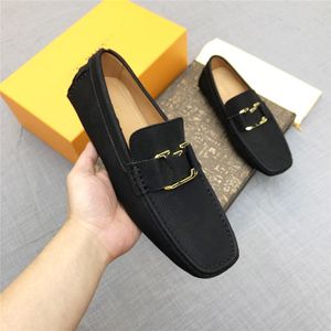 12 Model Casual Men Glossy Shoes Luxury Brand Slip On Formal Loafers Designer Moccasins italienska svart man som kör platt andas andas