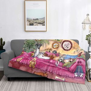 毛布の猟犬ブラックドッグスローブランケットフランネルグレイハウンドホイペットSIGHTHound for Bed Office Couch Couch Bedspreads Super Soft 230909