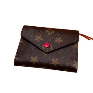 Luksusowy brązowy portfel kwiatowy Man oryginalny skóra mała moneta torebka monety womans designer paszport wytłoczony karta uchwyt France Paris Style Kluczowa torba sprzęgła