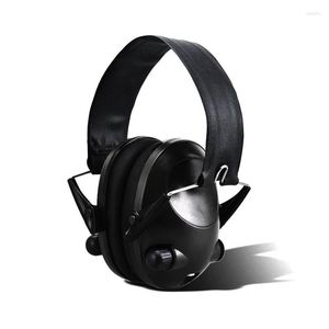 Tiro ao ar livre inteligente à prova de som earmuffs anti-ruído tático fones de ouvido proteção auditiva com cancelamento de ruído