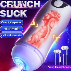 Sex Toys Massager Man Masturbator Automatic Sucking Masturbation Cup for Men Deep Throat Oral Vagina Suction Blowjob Vibrating Machine