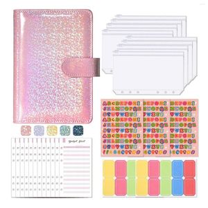 Creative Spiral Bound Notebooks Magnetic Buckle With Multiple Card Slot For Fountain Pens Rollerball Gel