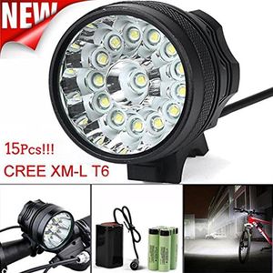 34000 Lumens Bike Light Bike Headlamp Waterproof Mountain Bike Headlight with CREE 15 LED T6 3 Light Modes for Mountain & Kids &2137
