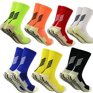 Anti Slip Football Socks Orta Buzağı Kaymaz Futbol Bisiklet Çorapları Mens236i