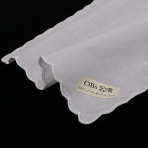 Handduk A011 vit premium bomullsspets näsdukar 12 styckt tomma virkade hankies för kvinnliga bröllopspresent 230909