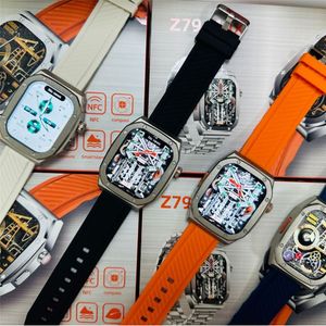 Z79 Max Smartwatch, HD-Bildschirm, Kompassfunktion, individuelles Zifferblatt, Bluetooth-Anrufe, Musik-Player, GPS-Track, Gesundheitsmonitor mit 2-teiligem Band, kabelloses Ladegerät, Smartwatches