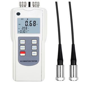 AV-160D-2 Multifunctional Vibration Meter Dual Channels Vibration Tester Gauge with 2 Piezoelectric Transducers Vibrometer