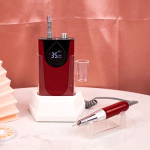 Nail Manicure Set Professional Electric Drill Machine 35000 RPM Portable Rechargeable Cordless Efile Aluminum Alloy For Salon Use 230909