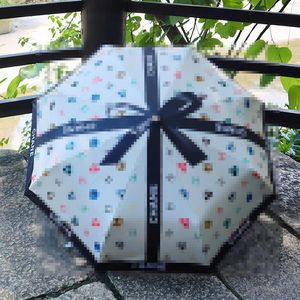Ombrello nero moda Ombrelloni da sole piovosi per esterni Designer di lusso Protezione solare pieghevole Proof265c