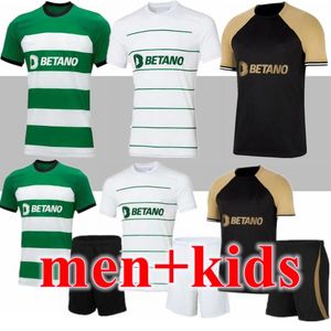 Sporting CP 23 24 Lisboa camisas de futebol Lisboa Especial Jovane Sarabia Vietto 2023 2024 Sporting Clube de camisa de futebol masculino kit infantil maillot jersey home azul