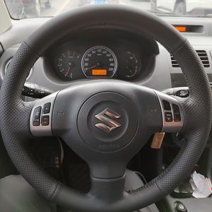 Suitable for Suzuki Aotuo Tianyu SX4 Beidouxing Black DIY Steering Wheel Cover Hand Sewn All Seasons Universal