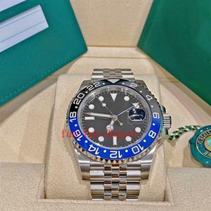 With Box Papers high-quality Watch New Version GMT II Batgirl Ceramic Bezel 40mm 126710 BLNR Mechanical Automatic Men's watch189K