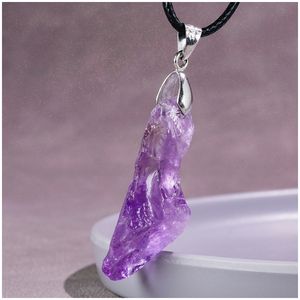 Amethyst Irregular Natural Gemstone Necklace For Women Pendant Necklaces Stones Pendants Jewelry Designer Jewel Jewelry Lady Desighner Jewellery Ornate Jewels