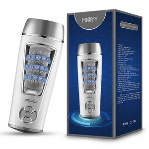 Sex Toys Massager Powerful Automatic Sucks Masturbator Cup Machine for Men Telescopic Rotation 10 Types Strong Sucking Licking Penis Glans Toy