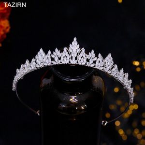 Hochzeit Haarschmuck 5A Zirkonia Kleine Kronen und Tiaras für Frauen CZ Prinzessin Mädchen Geburtstag Handgefertigter Kopfschmuck Süße 16 Kopfbedeckung Geschenke 230909