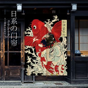 Gardin ukiyoe noren japansk resturant tatuering butik dekoracion habitacion estetisk partition köksdörr hängande gardiner 230909