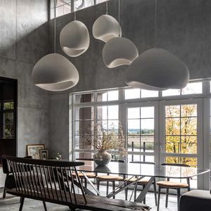 Ceiling Nordic Minimalist Wabi Sabi Wind Led Chandelier Living Dining Room Home Decor Pendant Lights Bedroom Bar Hanging Light Fix3443