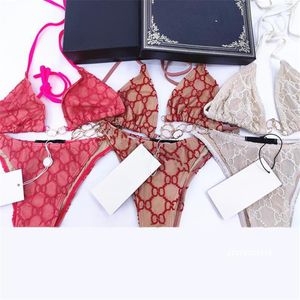 Sexy Lace Bras Sets Full Letter Jacquard Women Lingeries 5 Colors Newest Chain Bra Gift for Wife Charm Underwear293Y