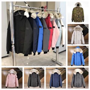 Winter Fourrure Down Parka Homme Jassen Chaquetas Outerwear Wolf Fur goose jacket Fourrure Manteau Wyndham Canada Jacket Coat Hiver Doudoune Mens qb