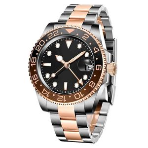 mens watch movement watches black Dial rose gold silver band Automatic Mechanical fashion montre de luxe Stainless Steel Luminous with date sapphire watchs