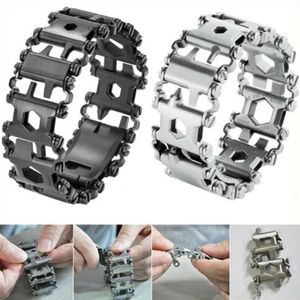 Outdoor Gadgets 29 In 1 Multifunction Tool Tread Bracelet Outdoor Pocket Bracelets Bolt Driver Tool Kit Opener Wrench MultiTool Ca223G