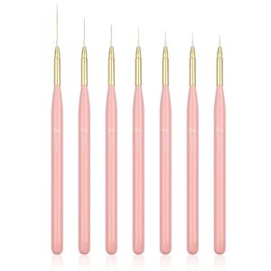 Nail Brushes EVAL Art Liner Set 7pcs Ultrathin Details Brush Acrylic Striper Painting Gel 230909