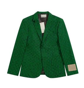 G UCCI Mens Designer Suit Blazer Jacketrockar för män Stylist Broderi Långärmad avslappnad festbröllop med asiatisk storlek M-3XL