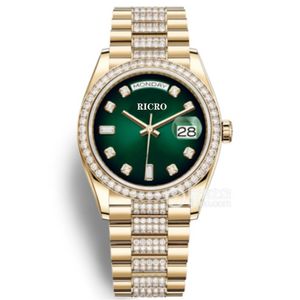 Дизайнерские модные женские часы размером 36 мм, импортный полностью автоматический механизм, кольцо со вставкой из алмазной стали, складной ремешок для часов buck314Z
