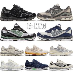 Top Gel NYC Marathon Running Shoes 2023 Designer Oatgryn Betong Navy Steel Obsidian Grey Cream White Black Ivy Outdoor Trail Sneakers Storlek 36-45