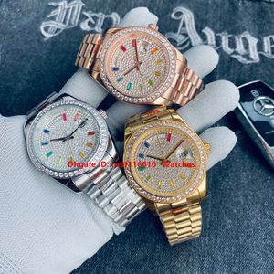 Herrenuhr 41MM Gold Mechanisch Automatik 2813 Luxusuhr Full Star Diamond Glow Wasserdicht Damenuhr Paar Geschenk