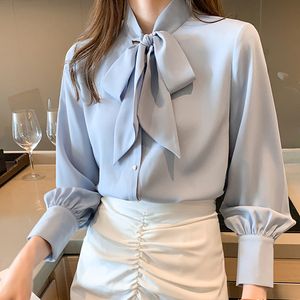 Women's Blouses Vestidos New Arrival Shirt Womens Blouse Vintage Work Casual Tops Chiffon Blouse Bow Elegant Loose Women Business Shirts 2024