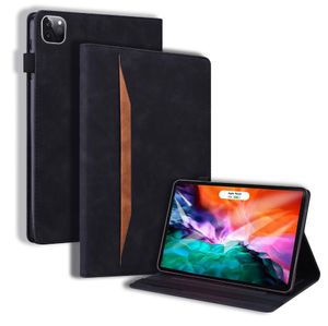 Capa carteira de couro pu empresarial para tablet, para samsung galaxy s9 plus ultra tab s8 slot para cartão de identificação bolso de dinheiro flip kickstand bolsa ipad 10.2 pro 11