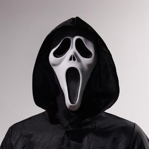 Party Masks White Horror Ghost Face Cosplay Screaming Demon Scary Halloween Costume Props2675