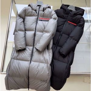 P-Buchstabe, lange Daunen-Designerjacke, Damenmantel, Parkas, Winterwärme, Damenoberbekleidung, Parkerbrot, lange Daunen-Baumwolljacke, Top-Qualität