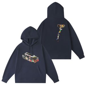 full zip y2k uomo di lusso designer kith scheletro personalizzato vetements Designer stile motional Puro cotone autunnale Ricamo Applique Flanella uomo ragazzi grafica