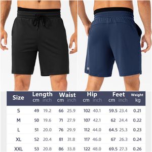 LL-21413 herrar shorts yoga outfit män femte byxor som kör sport andas tränare korta byxor sportkläder gym träning adu295p