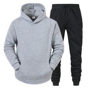 Tute da uomo Tute sportive Felpe con cappuccioPantaloni In pile Pullover solidi Giacche Maglioni Pantaloni sportivi Con cappuccio Abiti streetwear 230909