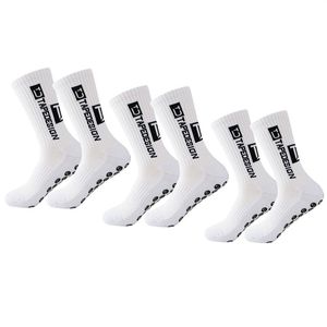 3Pairs Men's Soccer Socks Non Slip Grip Pads For Football Basketball Sports Socks221T