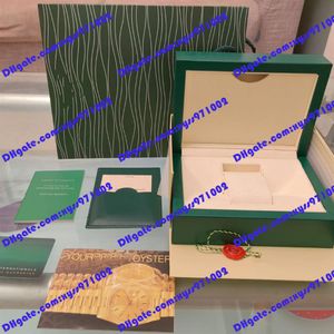 scatole per orologi Fornitore di fabbrica Scatola originale verde Carte Regalo Orologi Scatole Borsa in pelle Carta per 116610 116660 116710 116613 116500 2157