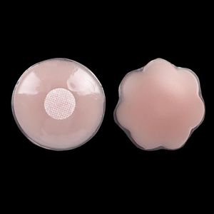 100 pçs sexy silicone mamilo cobre remendo sutiã almofadas mulheres pétalas de mama removível reutilizável flor invisível redondo forma coração women224e