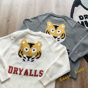 Herrenpullover 2022FW y-White Grey HUMAN MADE Strickpullover Männer Frauen 1 1 Tags Cartoon Tiger Jacquard Human Made Sweatshirts Buchstabe T230910