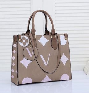 Designer bag Vintage retro crossbody bag Letter Embossing Leather tote bag ON THE GO handbags Letter flower printing Shopping bag