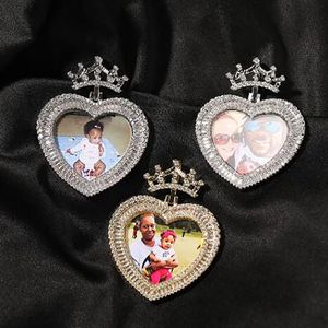 Custom Made Princess Picture Po Pendant Necklace Icy Zircon Charm with 24 Rope Chain Men Women Hiphop Rock Jewelry Gift215u