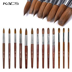 Nail Brushes Kolinsky Acrylic Brush for Manicure Powder Gel Tools Carving Pen Red Wood Handle Size 618 230909